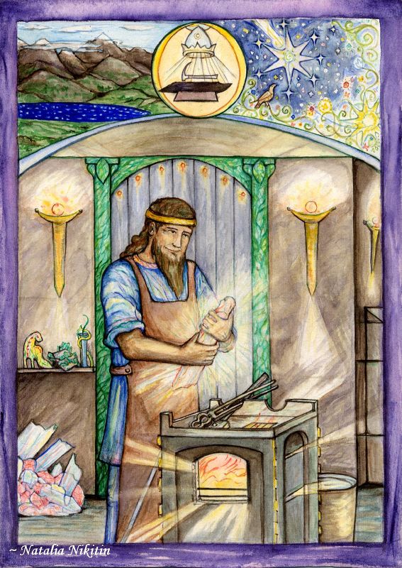 Aulë creating the Dwarves, by Natalia Nikitin Aulë creating the Dwarves, by Natalia Nikitin